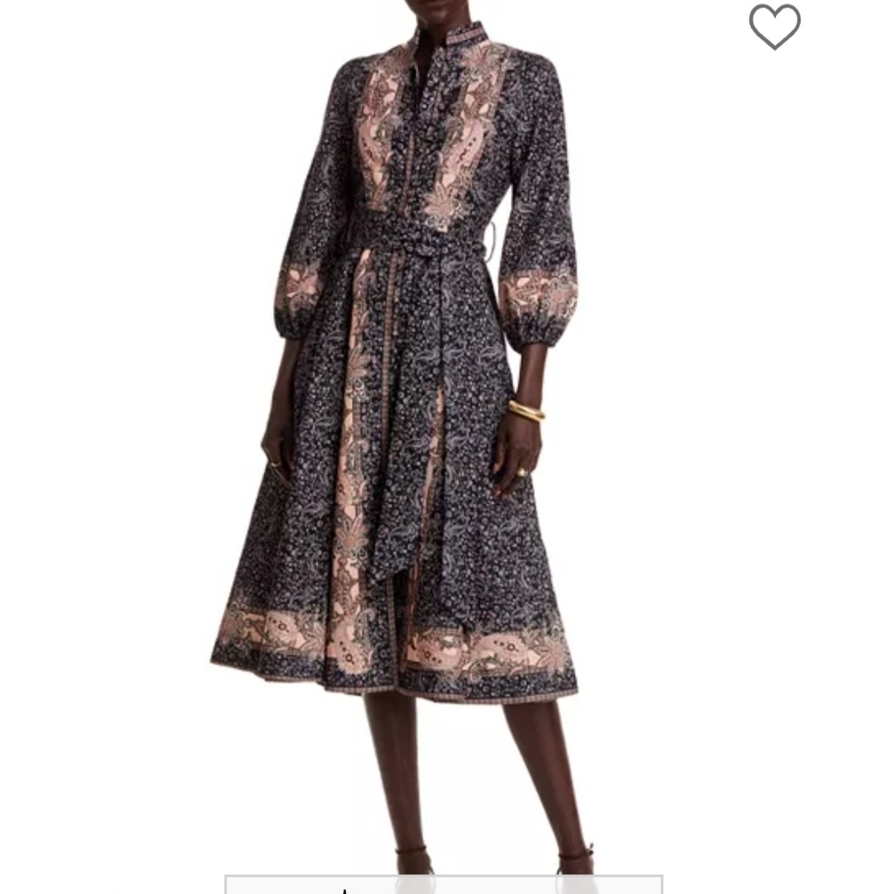 Elegant Long Sleeve Dress in Black and Pink